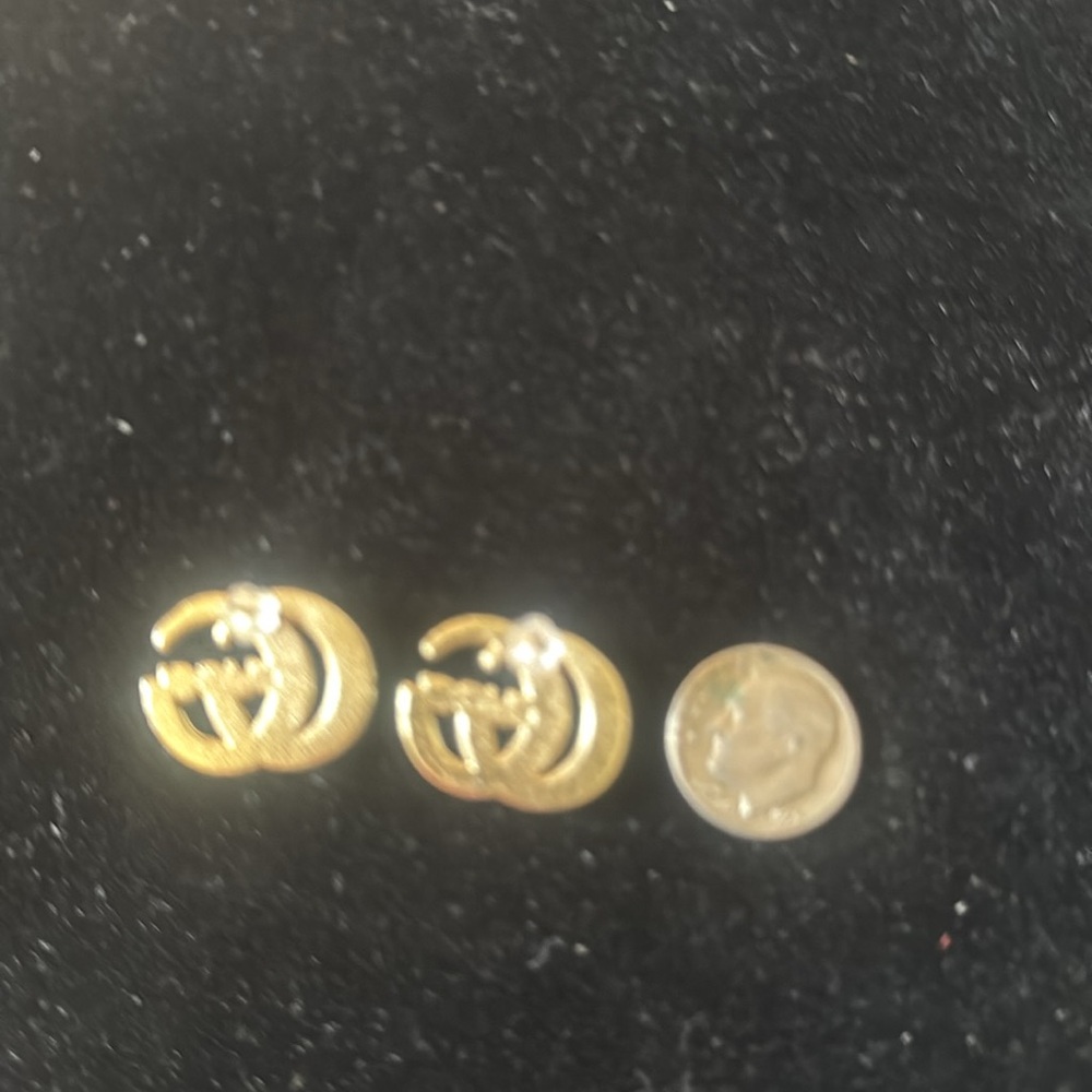 Gucci earrings  Gold tone with  Crystal - Picture 5 of 5